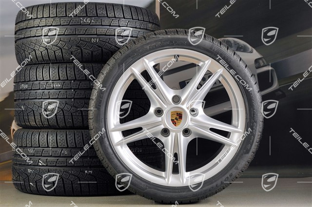 18-inch Boxster S II winter wheel set (with tyres), front wheels 8J x 18 ET57 + rear 9J x 18 ET43 + tyres 235/40 ZR18 + 255/40 ZR18