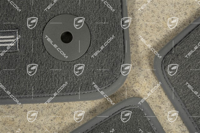 Foot mats set, 4 parts, slate grey