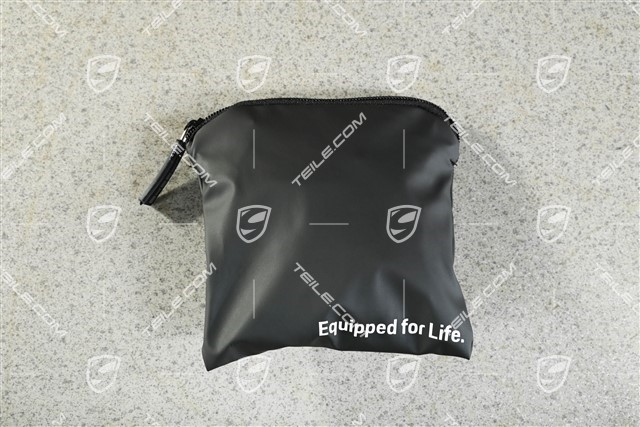 Lenkradhülle mit farbigem Porsche Wappen, Schwarz