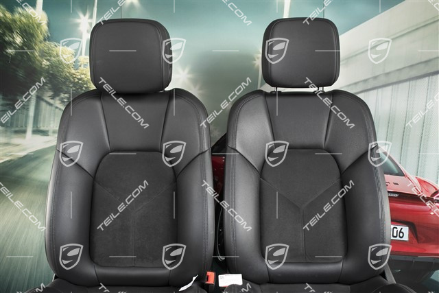Sitze, manual/elektrisch einstellbar, Heizung, Kunstleder/Alcantara, schwarz, Satz (L+R)