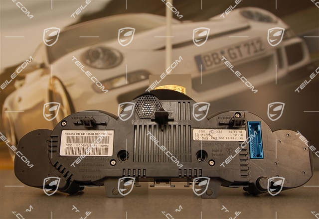 Kombiinstrument, GT3 / GT3 RS, 6-Gang, Zifferblätter in Schwarz