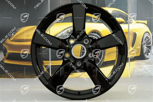 18" Felge Cayman S, 8J x 18 x ET57, schwarz hochglanz