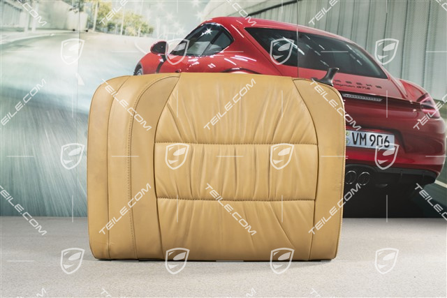 Back seat backrest, Draped leather, savannah beige, Cabrio, L