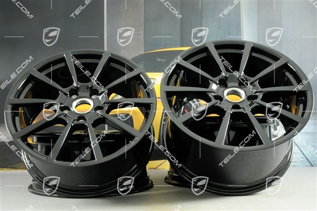 20" Felgensatz Carrera Classic II, 8,5J x 20 ET51 + 11J x 20 ET52, schwarz hochglanz 20" Felgensatz Carrera Classic II, 8,5J x 20 ET51 + 11J x 20 ET52, schwarz hochglanz