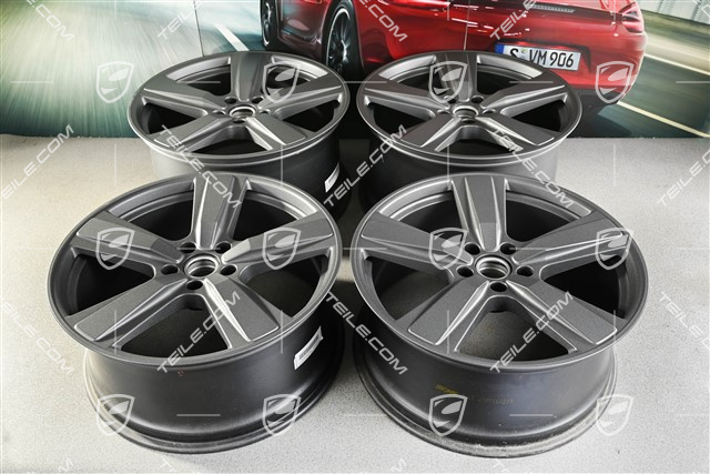 22" Felgensatz Cayenne Exclusive Design Sport, 10J x 22 ET48 +11,5J x 22 ET61, vesuvgrau
