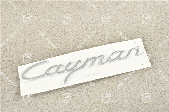"Cayman" Schriftzug / Abzeichen, lackiert, Satin aluminium