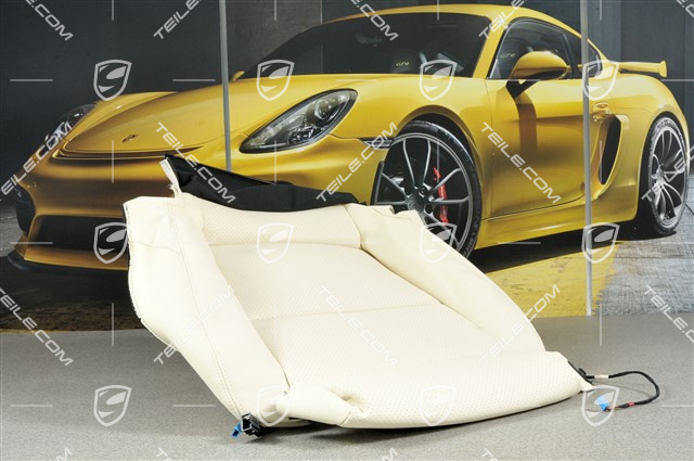 Sitzkissenbezug, mit Heizung, Leder Crema, L