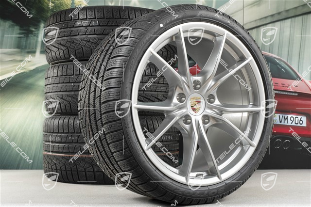 20" koła zimowe, komplet Carrera S (IV), felgi 8,5J x 20 ET49 + 11J x 20 ET56 + opony zimowe Pirelli Sottozero II 245/35 R20 + 295/30 R20