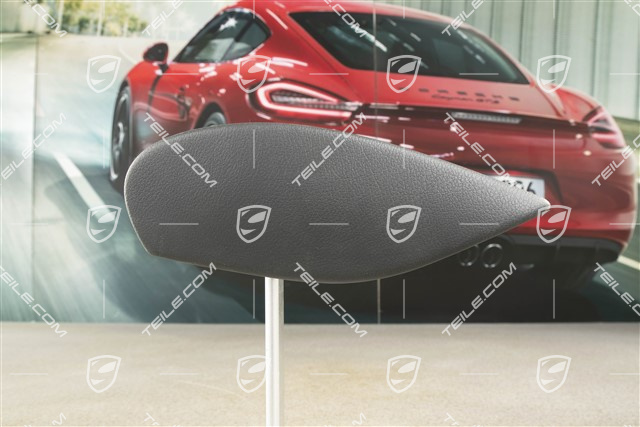 Centre console cover, Lateral, Leatherette, black, R