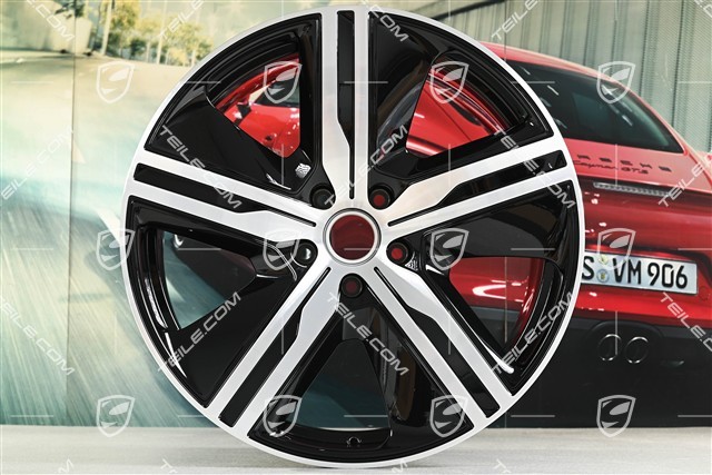22" Macan Exclusive Design Felgensatz, 9J x 22 ET29 + 11J x 22 ET47, schwarz hochglanz