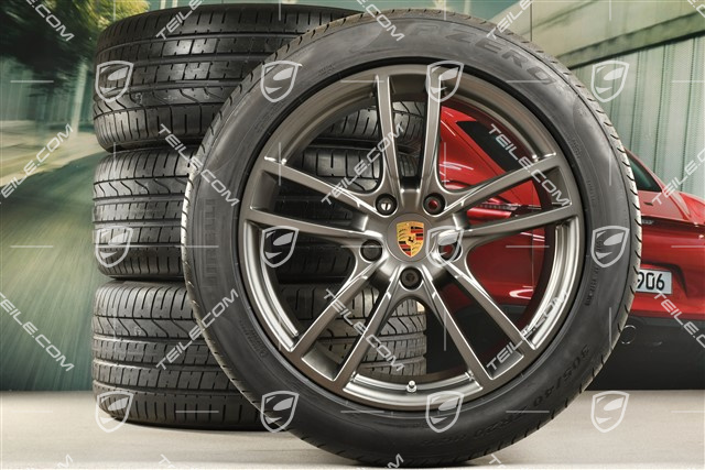 20-inch Cayenne Coupé Sport summer wheel set, rims 9J x 20 ET50 + 10,5J x 20 ET55 + NEW Pirelli P Zero summer tyres 275/45 R20 + 305/40 R20, with TPMS