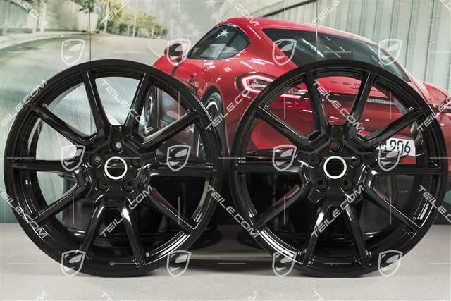 20" Felgensatz Macan SportDesign, 9J x 20 H2 ET26 + 10J x 20 H2 ET19, schwarz hochglanz