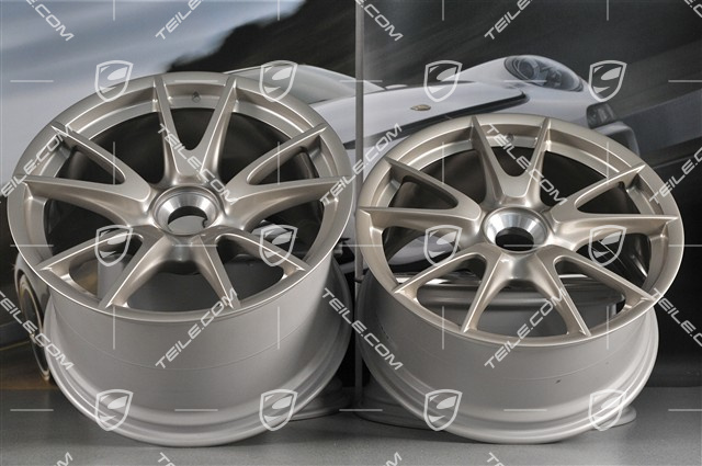 19" Komplet felg GT3 II RS 4.0 / GT2 RS, white gold metallic, przód 9J x 19 ET47+ tył 12J x 19 ET48