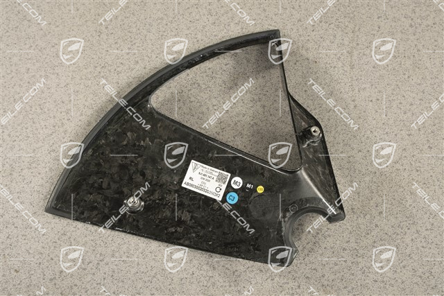 21zoll Taycan Exclusive Design Schmiederäder Radzierblende aus Carbon, Hinten, L