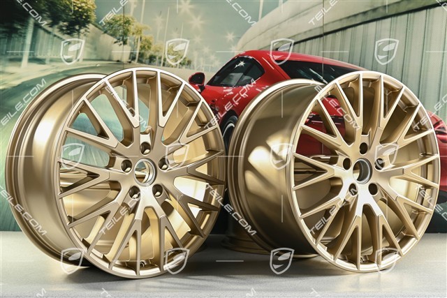 21" Felgensatz Panamera Exclusive Design, 9,5J x 21 ET71 + 11,5J x 21 ET69, neodyme