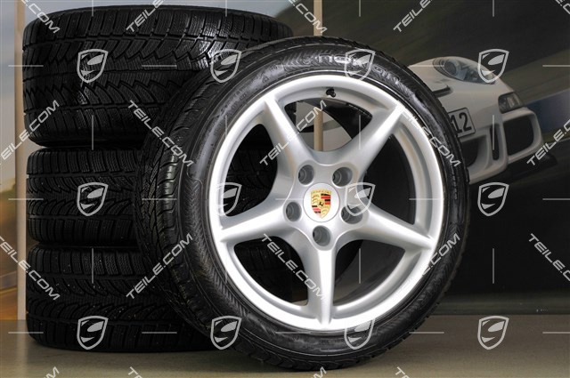 18" Winterräder Satz Carrera III, 8J x 18 ET 57 + 11J x 18 ET 51, C4/C4S