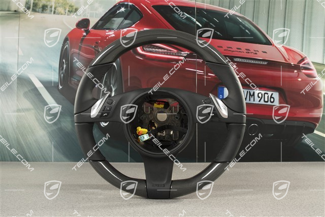 Lenkrad / Multifunktionslenkrad, PDK, beheizbar, CARBON, Schwarz