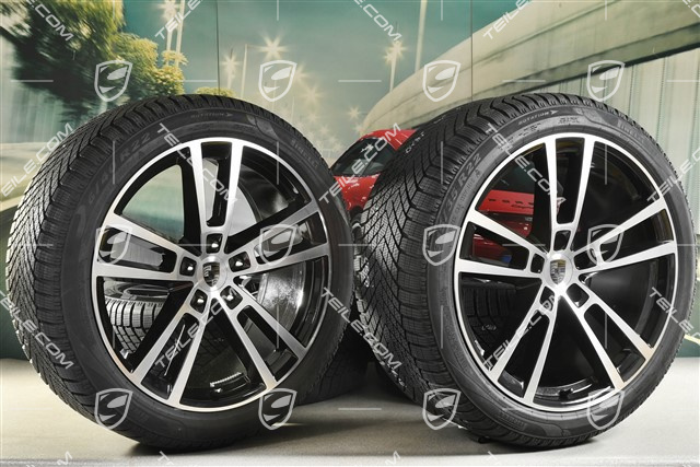 22-inch winter wheel set Sport Design, wheel rims 10J x 22 ET48 +11,5J x 22 ET52 + Pirelli winter tyres 285/40 R22 + 315/35 R22, black high gloss