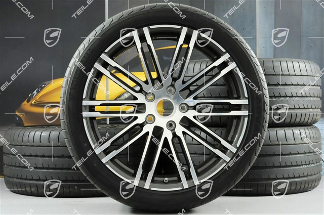 21-inch summer wheels set Turbo III, rims 10J x 21 ET50 + Yokohama summer tyres 295/35 R21, with TPMS