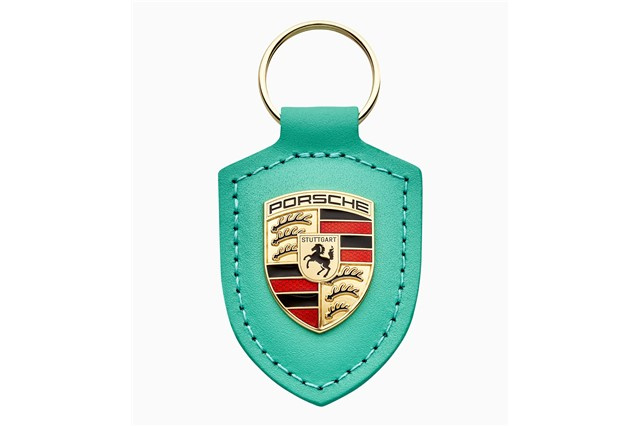 Schlüsselanhänger Wappen „Driven by Dreams“ – 75Y, mint green