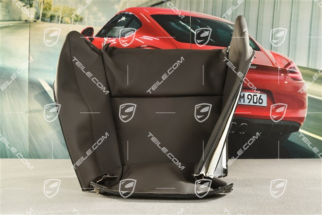 Sitzkissenbezug, Sportsitz, Leder, Achatgrau, L