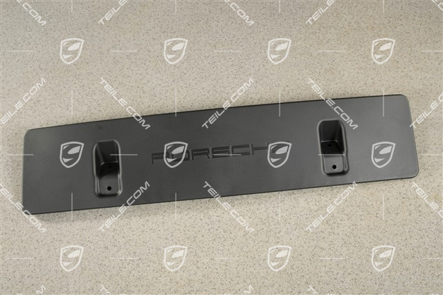 Front bumper number / Licence plate support, large, Black
