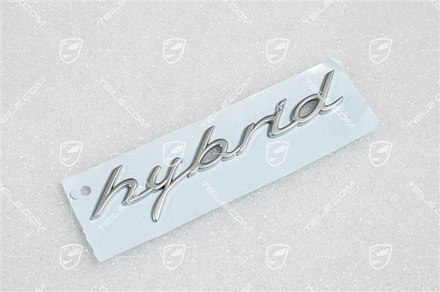 "Hybrid" Schriftzug, Chrom, seitlich, L