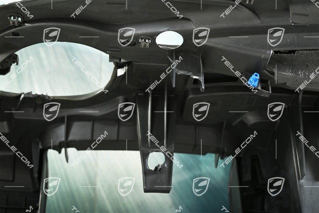 Dashboard, glove compartment, leather-look, Black, (damaged fixings)