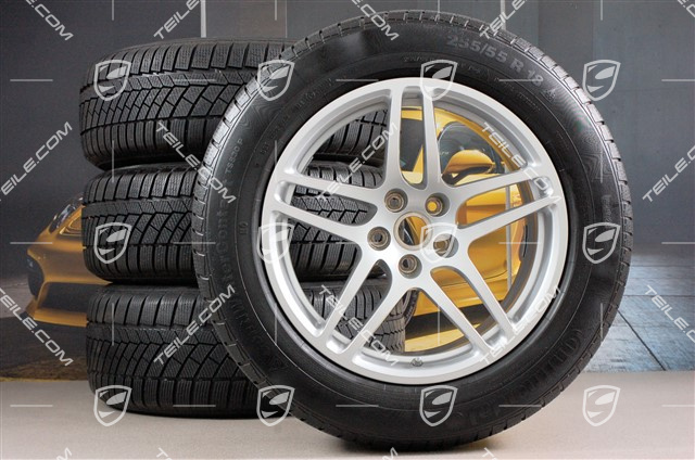 18" "Macan S" Winterräder Satz, Felgen 8J x 18 ET21 + 9J x 18 ET21, Continental ContiWinterContact Winterreifen 235/60 ZR 18 + 255/55 ZR 18, mit RDK-Sensoren