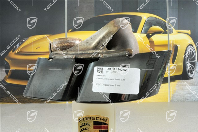 Endrohr, in Schwarz, Turbo S, R