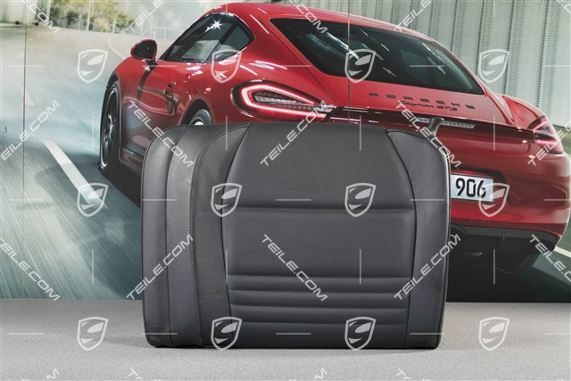 Back seat backrest, leather, metropole blue, Cabrio, L
