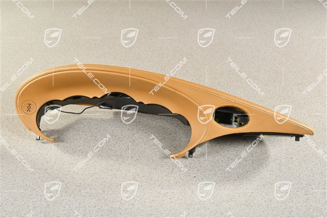 Dashboard trim / Instrument cluster cover, Leather, Savannah beige