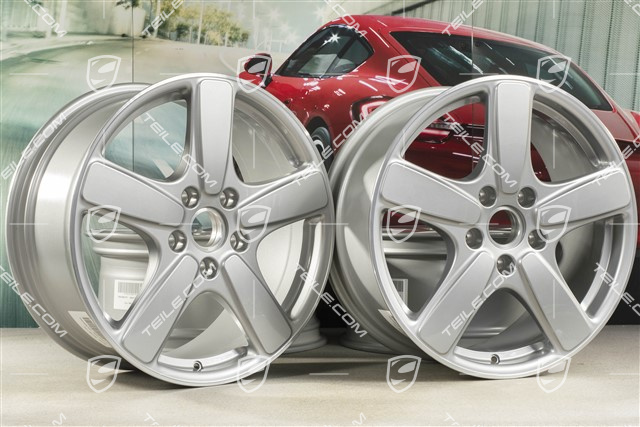 19" komplet felg Cayenne Sport Classic II, 8,5J x 19 ET59, GT Silver Metallic