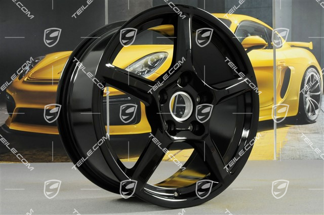 18" Felgensatz "Boxster", 8J x 18 ET57 + 9J x 18 ET47, schwarz hochglanz