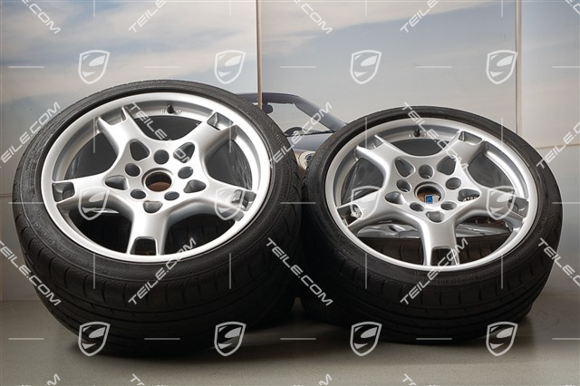 19" Komplet kół letnich Carrera S, felgi 8J x 19 ET 57 + 11J x 19 ET 67 + NOWE opony letnie 235/35 R19 + 295/30 R19