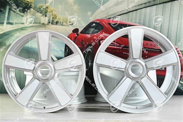 20+21" Sport Classic wheel rim set, 9,5J x 20 ET44 + 12J x 21 ET70, white