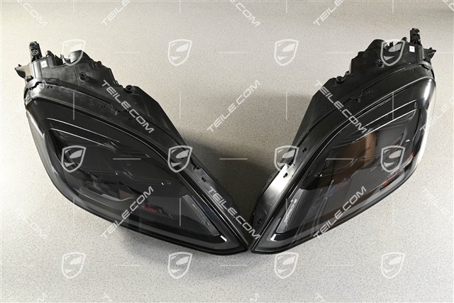 LED Headlamp set, with variable light distribution, darkened, L+R