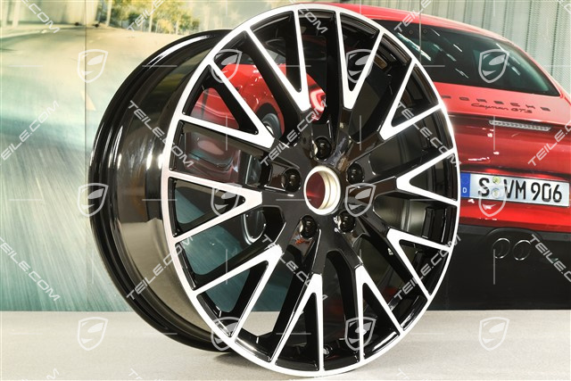 21" Felga Panamera Exclusiv Design, 9,5J x 21 ET71, czarny wysoki połysk
