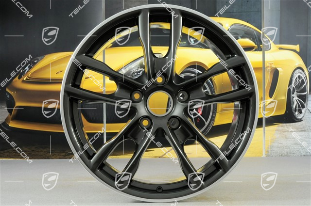 19" Boxster S III Felgensatz, 8J x 19 x ET 57 + 9,5J x 19 x ET 45, Felgenstern in Achatgraumetallic