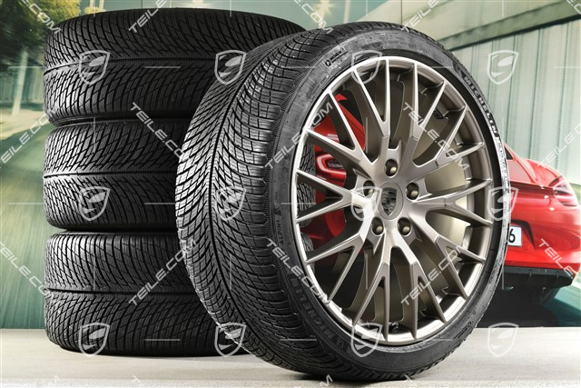 21-inch Panamera Exclusive Design Winter wheel set, wheel rims 9,5J x 21 ET71 + 10,5J x 21 ET71 + Michelin Pilot Alpin 5 winter tyres 275/35 R21 + 315/30 R21, Turbonit