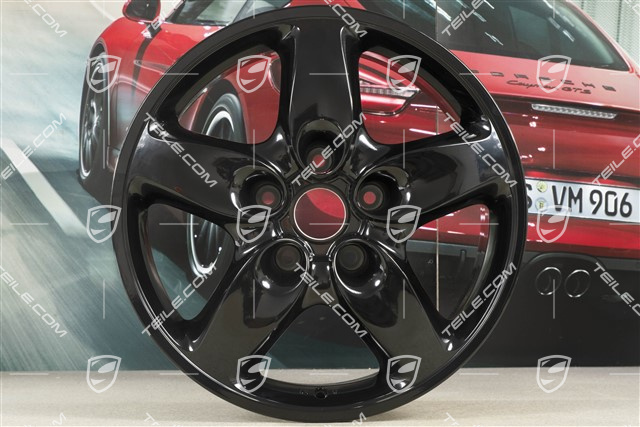 18" felga Cayenne Turbo, 8J x 18 ET57, czarny wysoki połysk