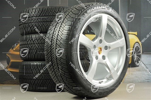 19" Cayman S koła zimowe komplet, felgi 8J x 19 ET57 + 10J x 19 ET45 + NOWE opony zimowe Michelin Pilot Alpin 4: 235/40 R19 + 265/40 R19