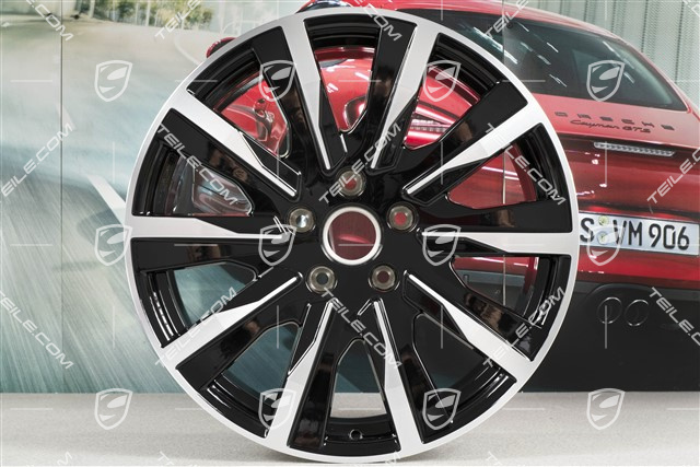 20" Felga Taycan Tequipment Design, 9J x 20 ET54, czarny wysoki połysk