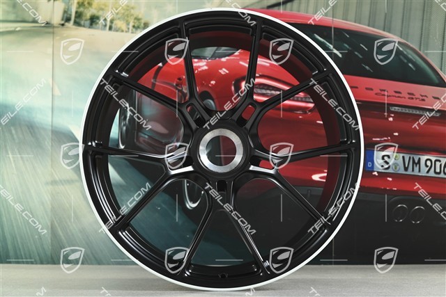21" GT3 wheel, 12J x 21 ET45, satin black + white rim
