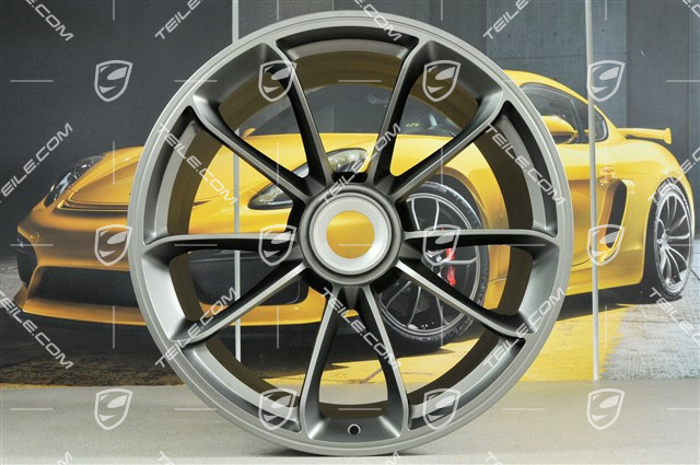 21" felga GT3RS, 12,5J x 21 ET48, platynowa satyna