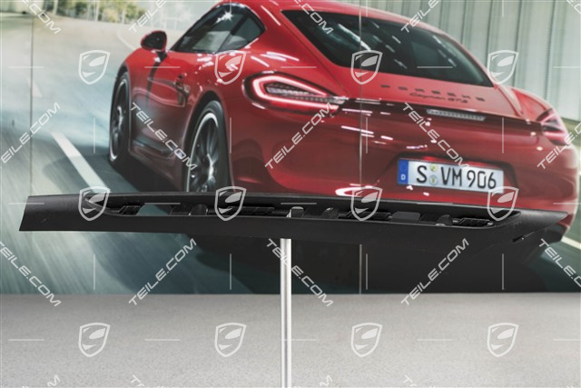 Centre disc / trim for front bumper retaining frame, Black matte, L