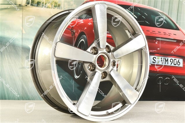 20" Carrera Exclusive Felge, 8,5J x 20 ET50, Platinsilber