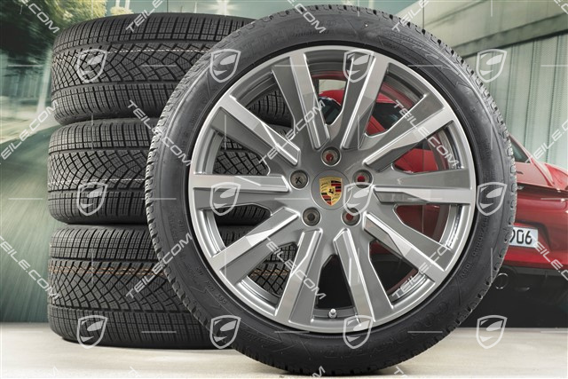 20-inch Taycan Tequipment Design winter wheel set, rims 9J x 20 ET54 + 11J x 20 ET60 + NEW Goodyear winter tyres 245/45 R20 + 285/40 R20