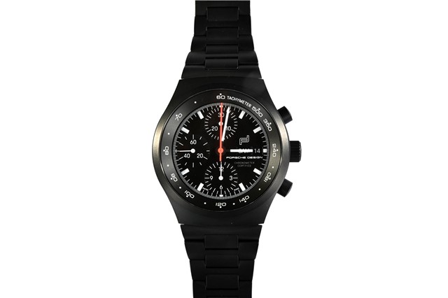 Armbanduhr Porsche Design Der Chronograph 1 – All Black, Mattschwarz Ziffernblatt, Designer: Professor Ferdinand Alexander Porsche