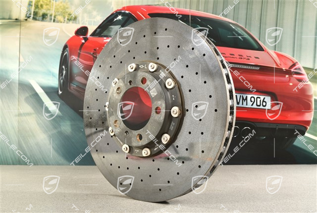 PCCB tarcza hamulcowa ceramiczna, Panamera, 20" / 420mm, uszkodzona na rancie (foto), L